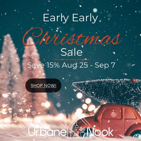 🎄🎁 It's never too early to get into the Christmas spirit! 🎁🎄 Our Early Early Christmas Sale is here, and you can Save 15% on all your favorite holiday decor and gifts! 🎅 Shop now from August 25 - September 7 and get ahead on your Christmas shopping. Don't miss out on these festive savings! Click the link and browse our Christmas Collection 👇 https://www.urbanenook.com/collections/christmas-collection #ChristmasInAugust #EarlyChristmasSale #HolidayDecor #FestiveSavings #ShopNow #UrbaneNook #H... Christmas Sale, Christmas Shopping, Favorite Holiday, Christmas Spirit, Shop Now, Festival, Holiday Decor, Christmas, Gifts