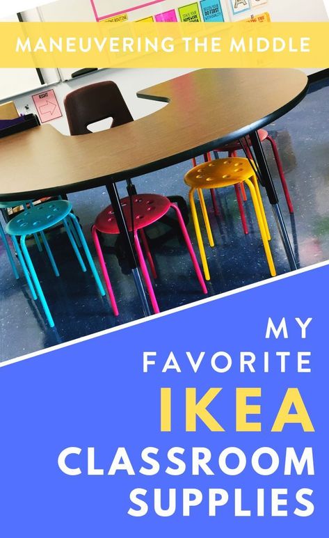 Check out our favorite IKEA products for organization, decoration, and utitilty in the classroom. Set up your class with ease using these must-have IKEA supplies. | maneuveringthemiddle.com #middleschool #backtoschool #classroomdecor Pahl Ikea, Ikea Classroom, Diy Classroom Decorations, Classroom Hacks, Teaching Organization, Ikea Products, Teacher Classroom Decorations, Classroom Layout, Class Organization