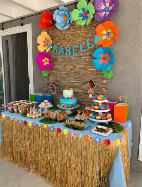 Moana birthday party 
backdrop 
dessert table
Sweet table Moana Dessert Table, Moana Images, Fiesta Paper Flowers, Moana Backdrop, Party Wall Backdrop, Moana Birthday Party Cake, Disney Moana Birthday Party, Moana Birthday Decorations, Moana Party Decorations