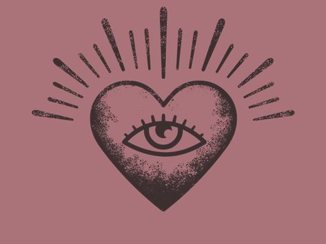 Eye In Heart Tattoo, Heart Tattoo Meaning, Meaningful Symbol Tattoos, Cosmic Tattoo, Sacred Heart Art, Eye Graphic, Minimalist Tattoo Ideas, Evil Eye Tattoo, Evil Tattoo