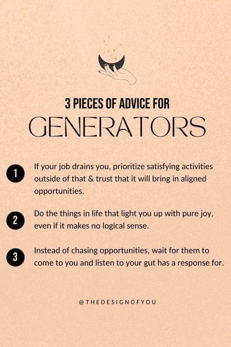 Got a few pieces of advice based on your human design energy type and we're starting with Generators! Want more advice on your energy type and how to live in a way that's authentically you? Click to get your free human design chart and start decoding true self and how you connect with the world around you. It's time to access the ultimate tool for self-discovery. My Human Design, Human Design Chart, What Is Human, Listen To Your Gut, Metaphysical Spirituality, Human Design System, Holistic Therapies, Astrology Chart, How To Improve Relationship