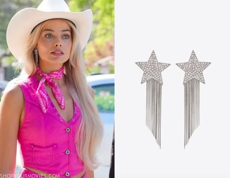 Barbie: Barbie’s Star Tassel Earrings Barbie Movie Earrings, Barbie Earrings, Movie 2023, Barbie Core, Barbie Barbie, Barbie Style, Movies Outfit, Clay Earring, Movie Costumes