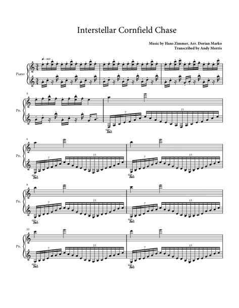 Interstellar Cornfield, Cornfield Chase, Piano Notes, Utila, Second Language, Piano Sheet, Interstellar, Piano Music, Piano Sheet Music