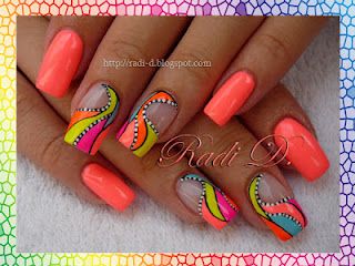 Neon Nail Art, Toenail Designs, Fingernail Designs, Colorful Nail Art, Colorful Nail, Bright Nails, Neon Nails, Acrylic Nail Art, Hot Nails