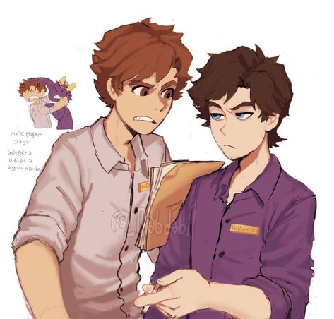 William X Henry, William And Henry, Henry Emily, Micheal Afton, Michael Afton, Fnaf Fanart, Fnaf Sb, Afton Family, Fnaf Security Breach