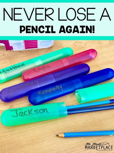 Anyone struggling with missing pencils? Here is a plan to help your students NEVER LOSE A PENCIL AGAIN! Try this out! It's a super simple, yet effective classroom management strategy that works across grade levels. Try it out with your elementary students today! {lost pencils, pencil management, Kindergarten, 1st, 2nd, 3rd, 4th, 5th, first, second, third, fourth, fifth graders, Grade, Year 1, 2, 3, 4, 5} #mrmault Pencil Management, Student Data Binders, Classroom Management Preschool, Classroom Management Elementary, Classroom Organization Elementary, Classroom Management Plan, Effective Classroom Management, 5th Grade Classroom, Classroom Management Strategies