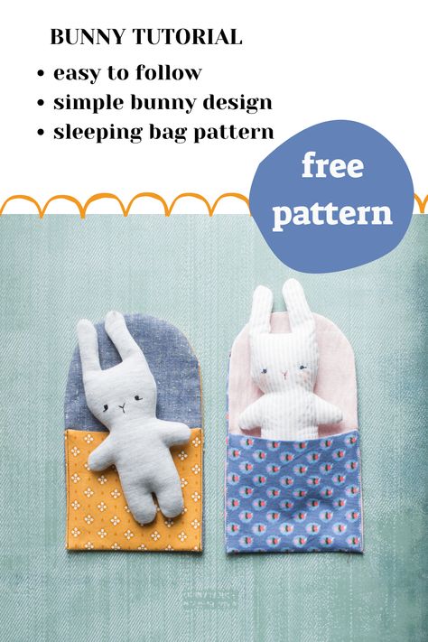 Simple Sewing Stuffed Animals, Simple Toys To Sew, Simple Soft Toy Sewing Pattern, Tiny Stuffed Animal Sewing Pattern, Easy Stuffy Sewing Pattern, Easy Bunny Sewing Pattern, Sewing Stuffed Toys, Simple Doll Sewing Pattern, Sew Bunny Pattern Free