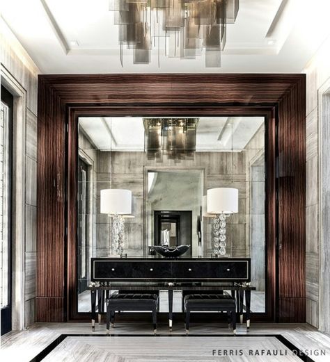 Ferris Rafauli, Luxury House Interior Design, Modern Entryway, Entry Foyer, Fireplace Design, Classic Interior, Ceiling Design, Luxury Interior Design, Luxury House