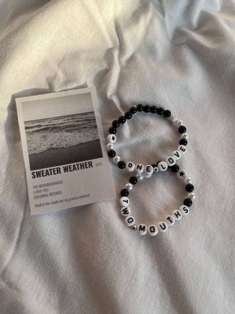 The Neighbourhood Bracelet, Chase Atlantic Bracelet, Diy Matching Bracelets, Matching Bracelets For Couples Diy, Matching Bracelets For Couples, Music Bracelet, Girly Bracelets, Ocean Bracelet, Couples Bracelets