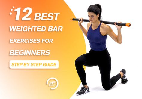 Exercises With Weighted Bar, Weighted Bar Exercises At Home, Weighted Bar Workout, Weight Bar Workout Woman, Weighted Bar Exercises, Bar Exercises For Women, Body Bar Exercises, Bar Workout At Home, Weight Bar Exercises