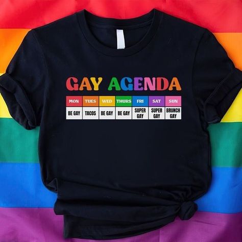 Very cute good material Gay Outfits, Lgbtq Fashion, Lgbtq Clothing, Silly Clothes, Gay Shirts, Gay Pride Shirts, Lgbt Shirts, Gay Fashion, Queer Fashion