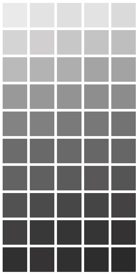 Fifty shades of gray — what’s all the excitement about? The human eye can actually distinguish between 500 shades of gray! Different Shades Of Gray Wallpaper, Different Shades Of Grey Bedroom, Different Shades Of Grey App Icons, Black Shades Colour Palettes, Steel Blue Wallpaper Iphone, Grey Shades Of Paint, Gray Shades Of Paint, Black And Gray Color Palette, Shades Of Black Color Palette