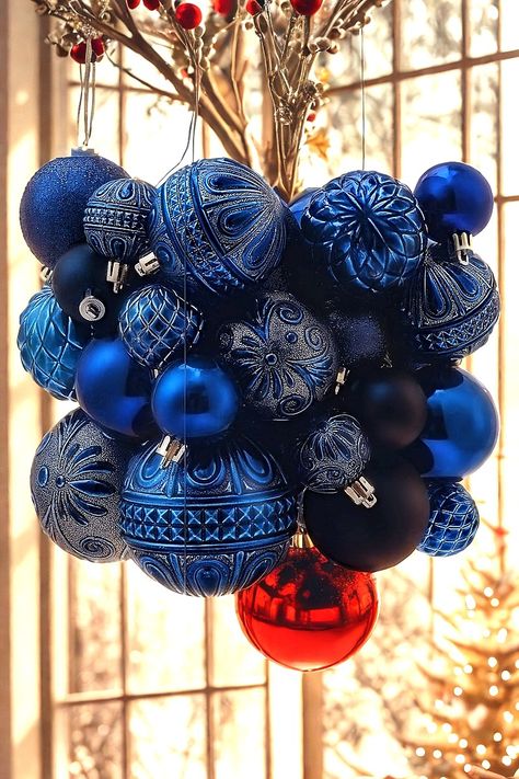 Christmas Ball Ornaments Navy Blue Christmas Tree Decorations with Hang Rope-36pcs Shatterproof Christmas Ornaments Set with 6 Styles in 3 Sizes(Small Medium Large) Large Hanging Ornaments, Navy Blue Christmas Tree, Navy Blue Christmas, Blue Christmas Tree Decorations, Christmas Ball Ornaments, Blue Christmas Tree, Christmas Ornament Sets, Christmas Ball, Blue Christmas