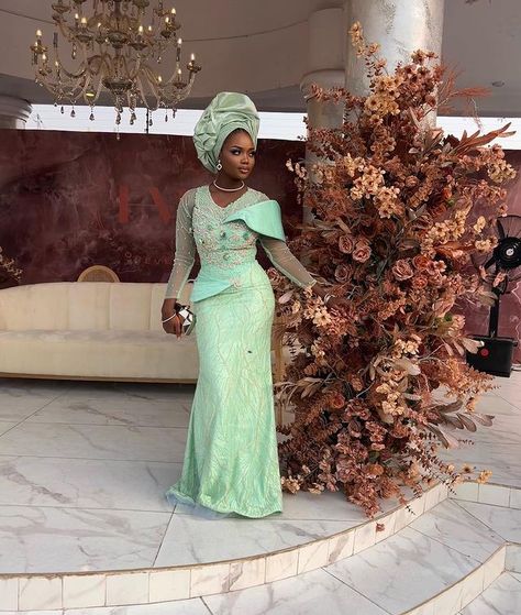 Teal Pastel, Asoebi Style, Asoebi Styles, Nigerian Wedding, Aso Ebi, Guest Outfit, Wedding Guest Outfit, Dream Dress, African Fashion