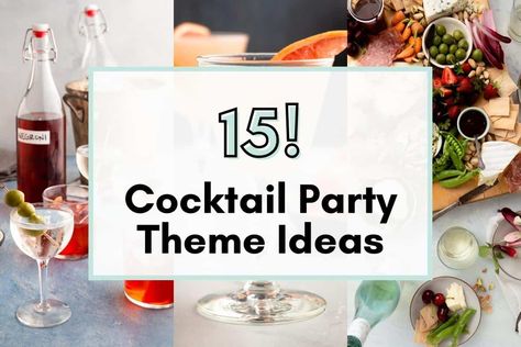 A great party theme can turn a night with friends into an event that’s creative, fun, and entertaining. These Theme Ideas for Cocktail Parties will fill you with inspiration before throwing your next party! Drink Theme Ideas, Drink Party Themes, Cocktail Night Theme Ideas, Theme Cocktail Party Ideas, Progressive Cocktail Party Ideas, Drink Themed Party, Everyone Brings A Drink Party, Cocktail Night Theme, Themed Cocktail Night Ideas