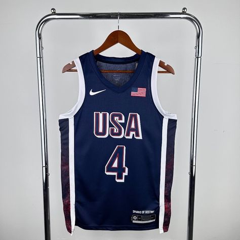 Steph Curry USA Olympic Jersey Usa Navy, 2024 Olympics, Usa Olympics, Olympic Team, Steph Curry, Stephen Curry, Team Usa, Soccer Jersey, New Album