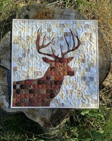 Reverse applique deer quilt Moose Quilt, Deer Quilt, Heart Quilt Pattern, Light Quilt, Blog Art, Reverse Applique, Picture Quilts, Animal Quilts, Quilting Studio