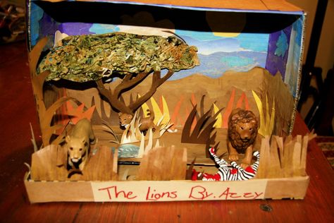 Diorama Kids, Ecosystems Projects, Habitats Projects, Kindergarten Projects, Animal Habitats, Preschool Activity, Animal Projects, Class Projects, Art Drawings Sketches Simple