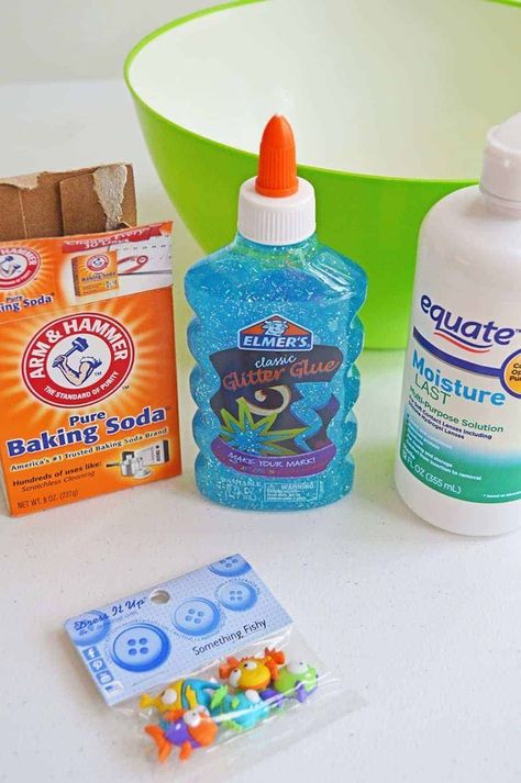 Ocean Themed Elmer's Slime Recipe Elmer’s Glue Slime Recipe, Ocean Slime Recipe For Kids, Elmers Glue Slime Recipe, Elmers Glue Slime, Elmers Slime Recipe, Glue Slime Recipe, Ocean Slime, Glitter Slime Recipe, Homemade Slime Recipe