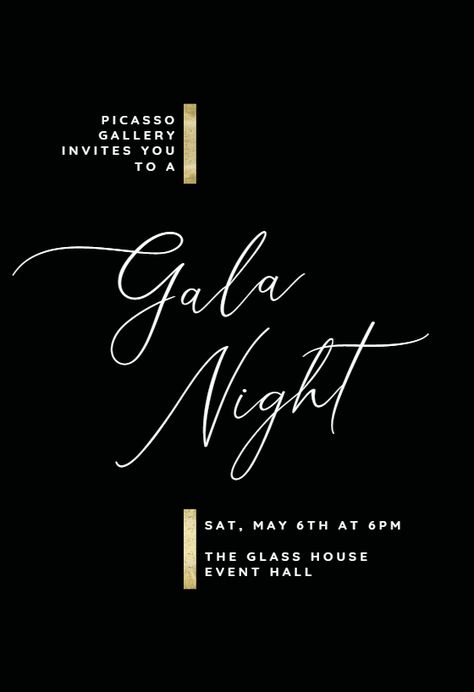 Hints of gold - Business Event Invitation #invitations #printable #diy #template #gala Black Tie Gala Invitation, Invitation Business Event, Graphic Invitation Design, All Black Invitations, Gala Invite Design, Invitation Event Design, Business Invitation Card Design, Invitation Card Design Event, Gala Party Ideas