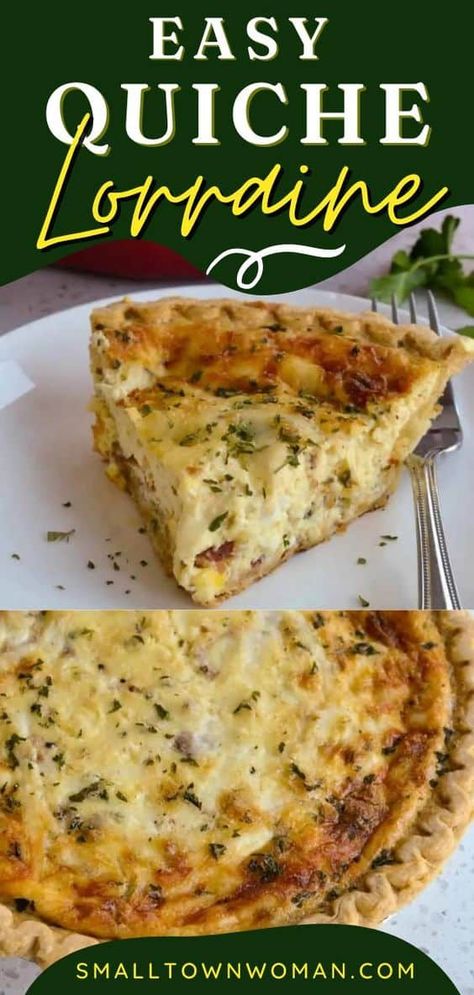 Classic Quiche Lorraine, Breakfast Quiche Recipes Easy, Bacon Quiche Recipe, Classic Quiche, Bacon And Cheese Quiche, Egg Quiche, Quiche Lorraine Recipe, Recipe For Beginners, Easy Quiche