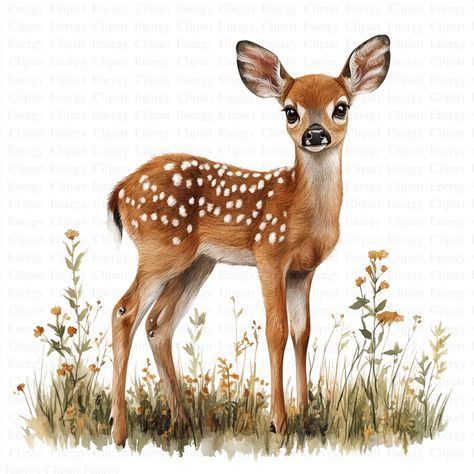 Cute Forest Fawn Clipart | 5 High Quality JPG's | Digital Download | Wildlife Art | Nature Illustration | Fawn Clipart | Woodland | Clipart  🌟 Special Offer! 🌟 Elevate your creative projects with this exclusive clipart bundle, featuring 5 stunning images at an incredible price! Perfect for nursery wall art, junk journals, greeting cards, invitations, prints, scrapbooks, collages, mixed media, paper crafts, mugs, apparel, and social media posts. 🖼️ Each image is a unique masterpiece, available Fawn Illustration, Baby Deer Art, Nature Clipart, Forest Clipart, Woodland Illustration, Woodland Clipart, Cute Forest, Deer Pictures, Cute Small Animals