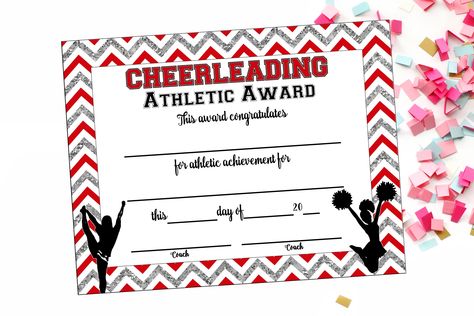 instant download cheerleading certificate cheerleading etsy free printable cheerleading certificates 1 Cheer Certificates, Cheerleading Awards, Author's Purpose Worksheet, Certificate Of Participation, Cheer Music, Certificate Of Participation Template, Cheer Banquet, Kindergarten Coloring, Alphabet Animals