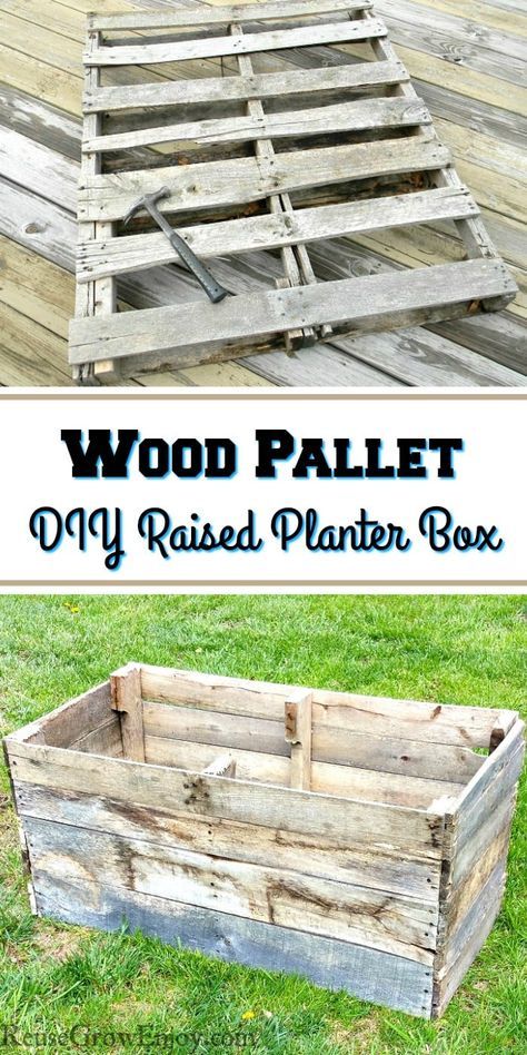 Need some extra growing space this garden season? If you have a pallet, here is a project you can do. I am going to show you step by step how to make this Wood Pallet DIY Raised Planter Box! Pallet Garden Box, Diy Raised Planter, Wood Pallet Diy, Pallet Planter Box, Pallet Projects Garden, Garden Boxes Diy, Raised Planter Boxes, Raised Planter Beds, Vegetable Garden Raised Beds