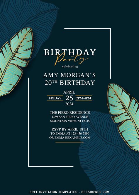 50th Birthday Invitation Card Template, Birthday Card Invitation Templates, Birthday Invitation Card Background, 18th Birthday Invitation Templates, Birthday Invitation Template Free Editable, Creative Invitation Card, Birthday Invitation Card Design, Birthday Invitation Background, Digital Invitations Birthday