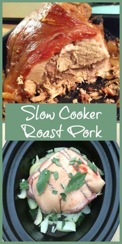 Slow Cooker Pork Loin, Slow Cooker Pork Roast, Sage Recipes, Slow Cooker Recipes Pork, Slow Cooker Baking, Slow Cooker Lamb, Slow Cooked Pork, Pork Roast Recipes, Slow Cooker Roast