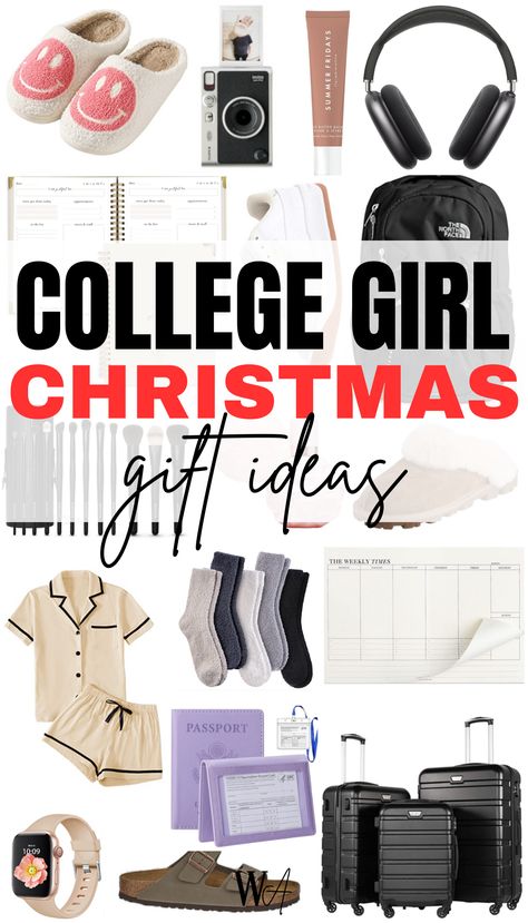 OMG! This is a genius list of gift ideas for college girls! I've been trying to look for anything useful and below $100 to give my sister. I'm sure she will love the luggage set she mentioned she's been wanting to get one. Arianna Grande Perfume, College Girl Christmas Gifts, College Girl Gifts, Christmas Gift Inspiration, Inexpensive Christmas Gifts, Free Christmas Gifts, To Do Planner, Top Christmas Gifts, Christmas Wish List