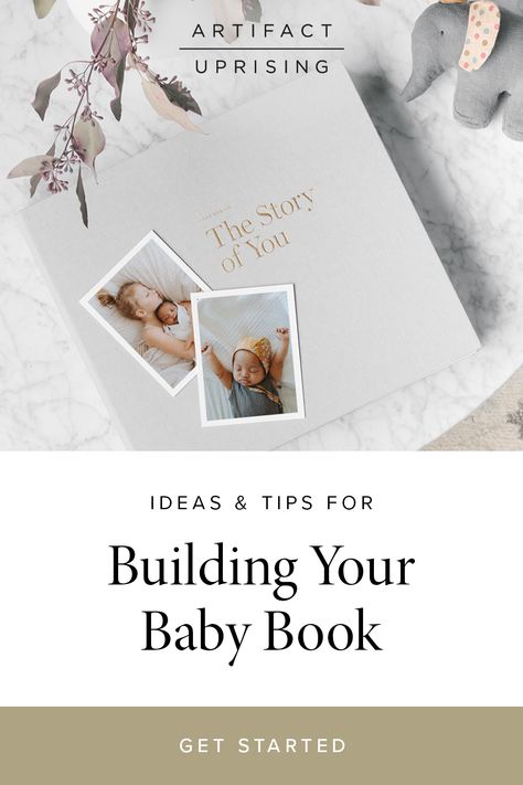 Our Baby Book, The Story of You, is intended to spark ideas, conversation, and inspiration for creating a baby scrapbook your family will enjoy now and in the future. With that in mind, we’ve compiled a few helpful baby book ideas and tips for making it truly yours, with ease! Baby Book Ideas, Scrapbook Baby Book Ideas, Baby Memorabilia, Photo Book Inspiration, Baby Record Book, Photo Prompts, Artifact Uprising, Baby Memory Book, Photo Organization