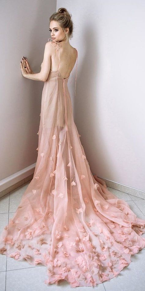 27 Peach & Blush Wedding Dresses You Must See ❤  peach blush wedding dresses sheath with spaghetti straps with train floral katesofficial #weddingforward #wedding #bride Peach Gown Wedding, Peach Blush Wedding Dress, Blush Wedding Dresses, Peach Blush Wedding, Wedding Dresses Sheath, Peach Wedding Dress, Peach Gown, Plain Wedding Dress, Wedding Whimsical