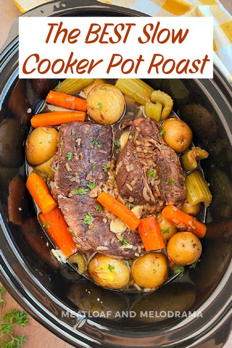 Roast With Onion Soup Mix, Crockpot Pot Roast, Slow Cooker Pot Roast, Roasted Potatoes And Carrots, Pot Roast Crock Pot Recipes, Easy Pot Roast, Classic Pot Roast, Best Pot Roast, Beef Pot Roast