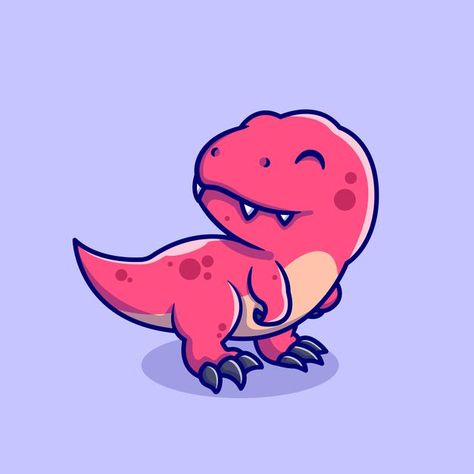 Cute baby tyrannosaurus cartoon characte... | Free Vector #Freepik #freevector T Rex Cartoon, Dino Drawing, Cute T Rex, Dinosaur Tattoos, Dinosaur Drawing, Dinosaur Illustration, Baby Dino, Baby Dinosaurs, Cartoon Dinosaur