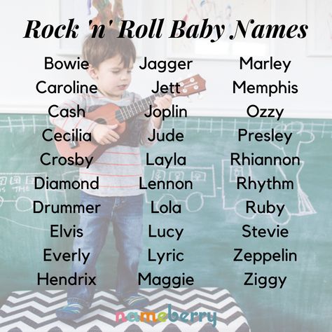 Rockstar Name Ideas, Rock And Roll Baby Names, Classic Rockstars, Music Baby Names, Musical Names, Music Names, Rock N Roll Baby, Mystical Names, Best Character Names