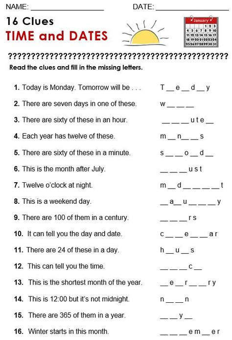 Date And Time, Reading Dates, Grade 4 Time Worksheets, Time And Date Worksheet, English Dates Worksheet, School Things Worksheet For Kids, English Worksheet, Time And Calendar Worksheet Class 2, Time To The Hour Worksheet