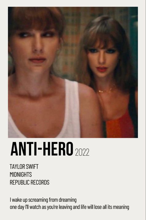 Anti-hero Taylor swift midnights album