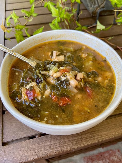 Swamp Soup Swamp Soup Recipe, Turnip Green Soup, Porch Party, Green Soup, Turnip Greens, Large Families, Comfort Food Southern, Soup And Stew, Bean Casserole