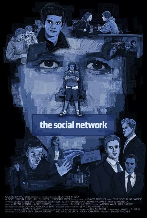 The Social Network（2010） Social Network Movie Poster, The Social Network Wallpaper, The Social Network Poster, Social Network Movie, Harvard Dorm, Film Wallpaper, Poster Social Media, Social Network Icons, Movies Images