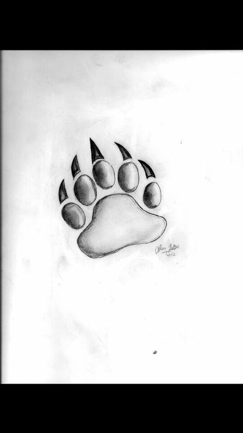 Bear Paw Tattoo (I'd put it over my heart) Bear Paw Drawing, How To Draw Bear, Bear Paw Tattoo, Paw Sketch, Draw Bear, Paw Print Drawing, Draw A Bear, Native Indian Tattoos, Bear Claw Tattoo