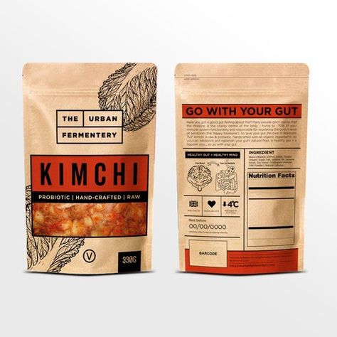 Kimchi Packaging, Organic Food Packaging, Custom Product Packaging, Packaging System, Spices Packaging, Jar Packaging, Pouch Packaging, Food Poster Design, Soap Packaging