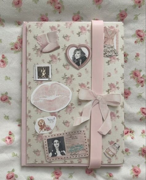 Journaling Tags, Pink Scrapbook, Journal Inspiration Writing, Scrapbook Cover, Diary Covers, Notebook Cover Design, Bulletin Journal Ideas, Sketchbook Cover, Pretty Journals