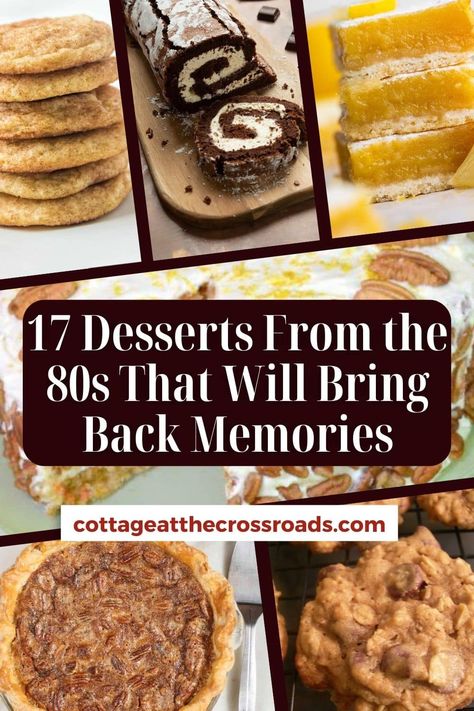 17 Desserts From the 80s That Will Bring Back Memories pinterest image. Most Popular Desserts On Pinterest, Taste Of Home Desserts, 1980s Desserts, 80s Appetizer Ideas, 70s Desserts, 80s Desserts, 1980s Recipes, 80s Food, Most Popular Desserts