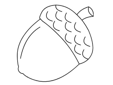 Acorn Coloring Pages - Best Coloring Pages For Kids Color Activities For Kids, Acorn Drawing, Cardboard Crafts Kids, Oak Acorn, Best Coloring Pages, Pages To Color, Kids Worksheets, Fall Art Projects, Animal Illustration Art