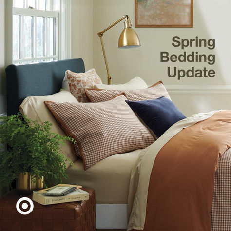 Ring in spring with a bedding update. Make your bed with plush pillows, cozy comforters & cotton sheets that’ll help you sleep soundly & wake up feeling refreshed. Cozy Comforters, Bedding Target, Threshold Bedding, Spring Bedding, Fall Bedding, Bed Springs, Masculine Style, Make Your Bed, Cotton Sheets