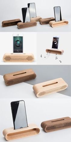 Smartphone Speaker, Solid Wood Office Desk, Cell Phone Charging Station, Wood Speakers, Phone Charging Station, Sound Amplifier, Úložný Box, Cnc Projects, Iphone Phone