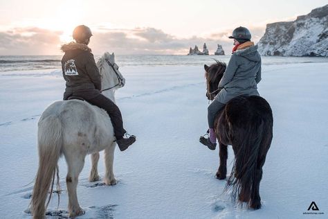 Girls On Horseback Riding Tour In Winter Iceland In January, Iceland In December, Things To Do In Iceland, Gullfoss Waterfall, Iceland Winter, Winter Horse, Trip To Iceland, Thingvellir National Park, South Iceland