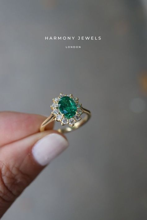 Green diamond rings