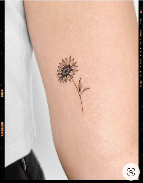 Delicate Sunflower Tattoo, Fine Line Sunflower Tattoo, Beach Tattoos, Phoenix Tattoo Feminine, Sunflower Tattoo Shoulder, Sisters Tattoo, Beach Tattoo, Sunflower Tattoos, Phoenix Tattoo